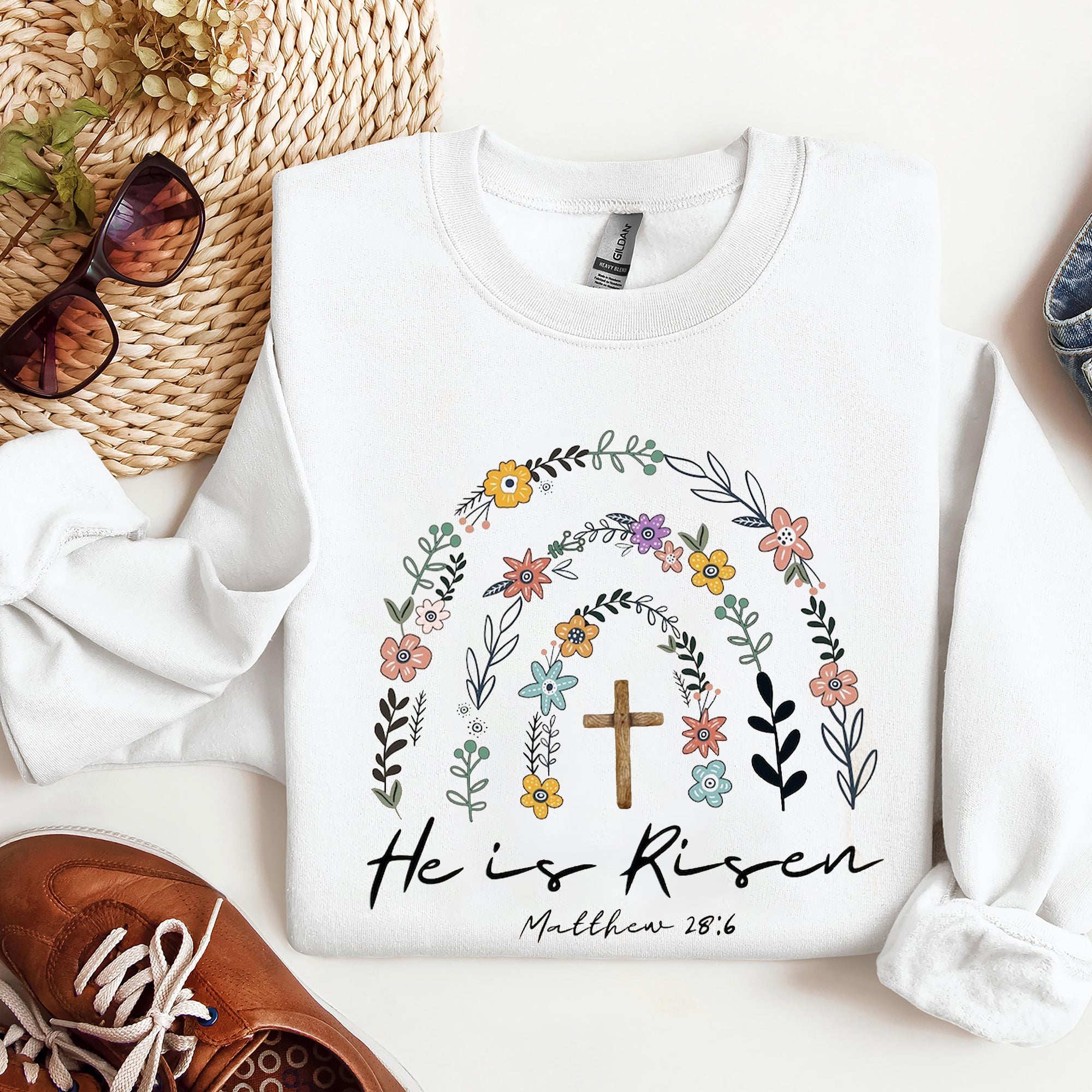 He Has Risen shirt, Easter shirt, Christian Shirt, Jesus Easter Shirt, Jesus Christ Easter, Bunny Shirt, Faith Shirt. ILAF42